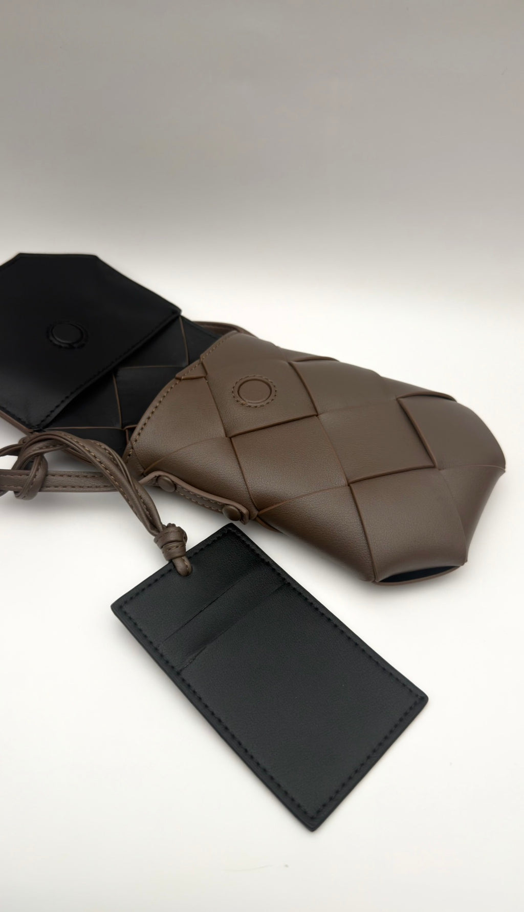 Seren Flap Phone Pouch Taupe x Black