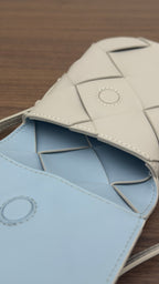 Seren Flap Phone Pouch White x Pastel Blue