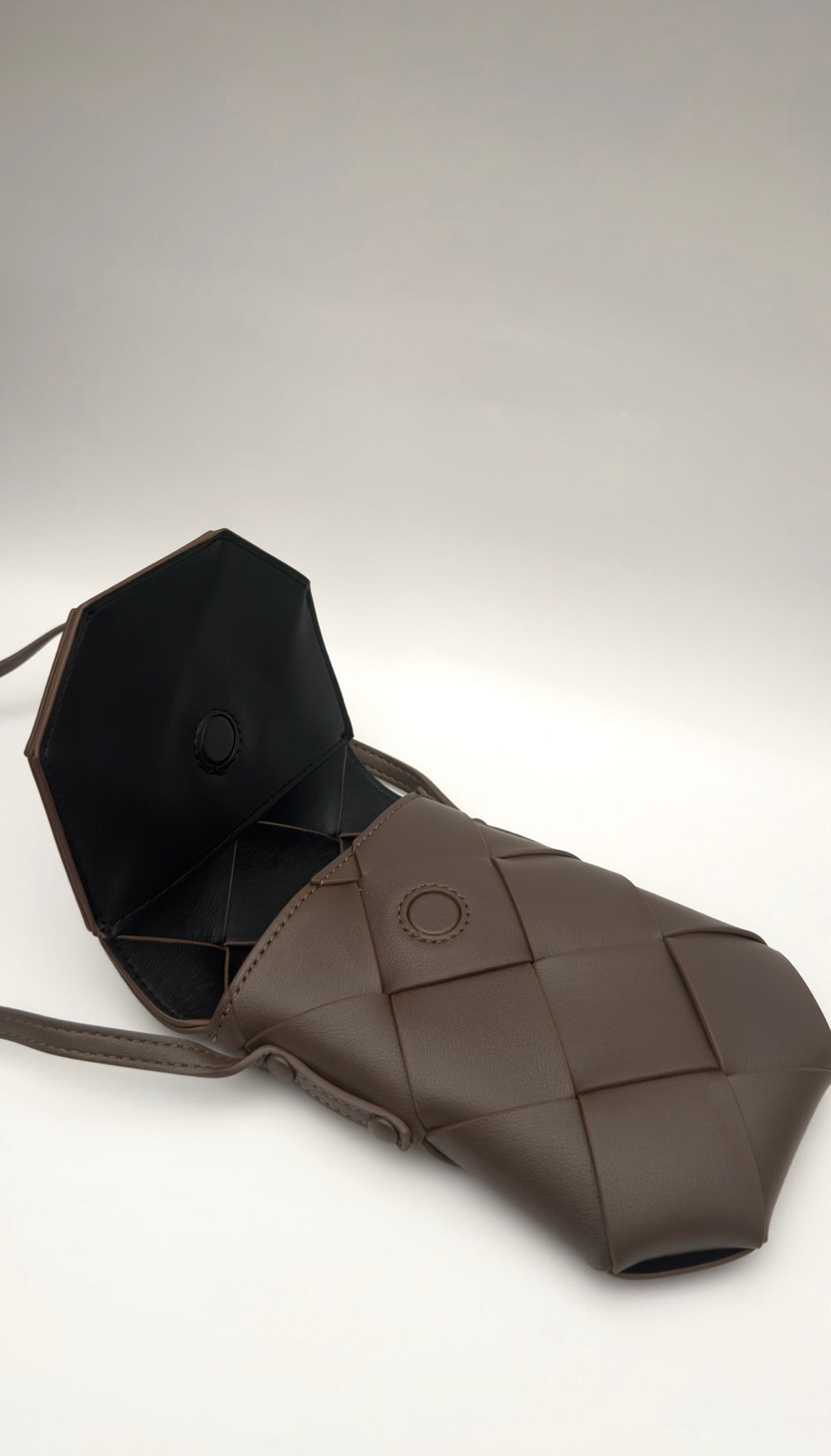 Seren Flap Phone Pouch Taupe x Black