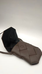 Seren Flap Phone Pouch Taupe x Black