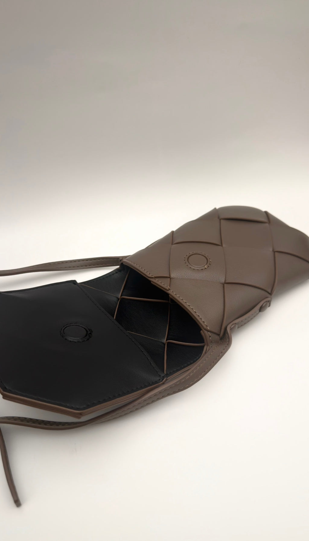 Seren Flap Phone Pouch Taupe x Black