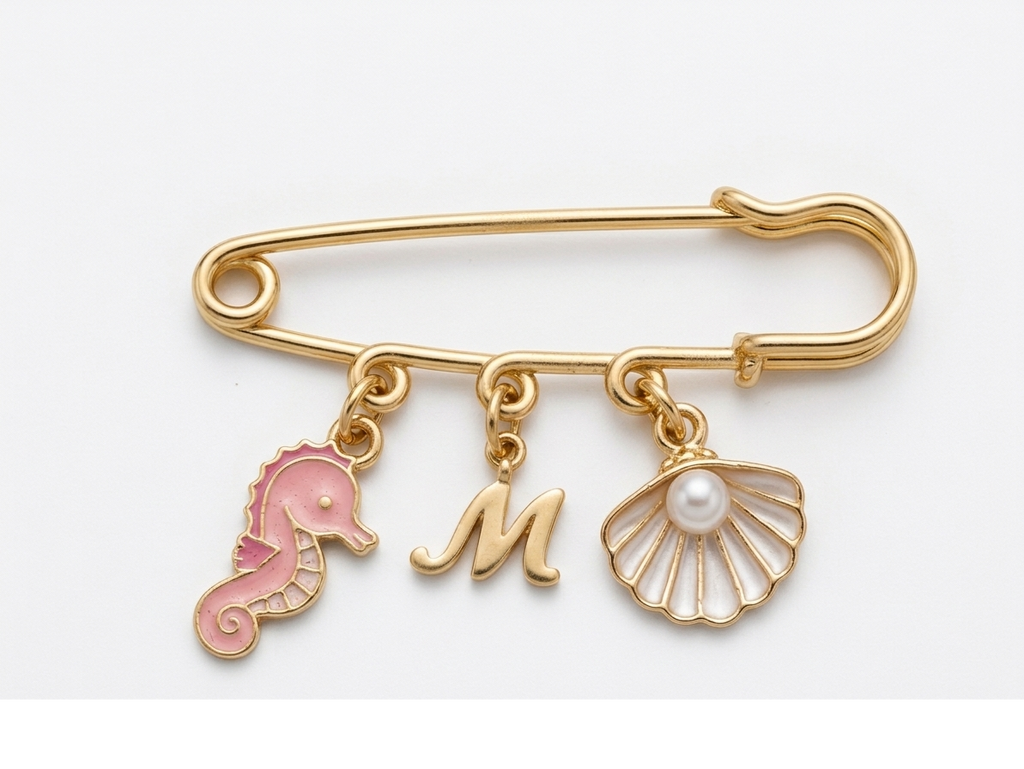 Pink Seaside Charm Pin