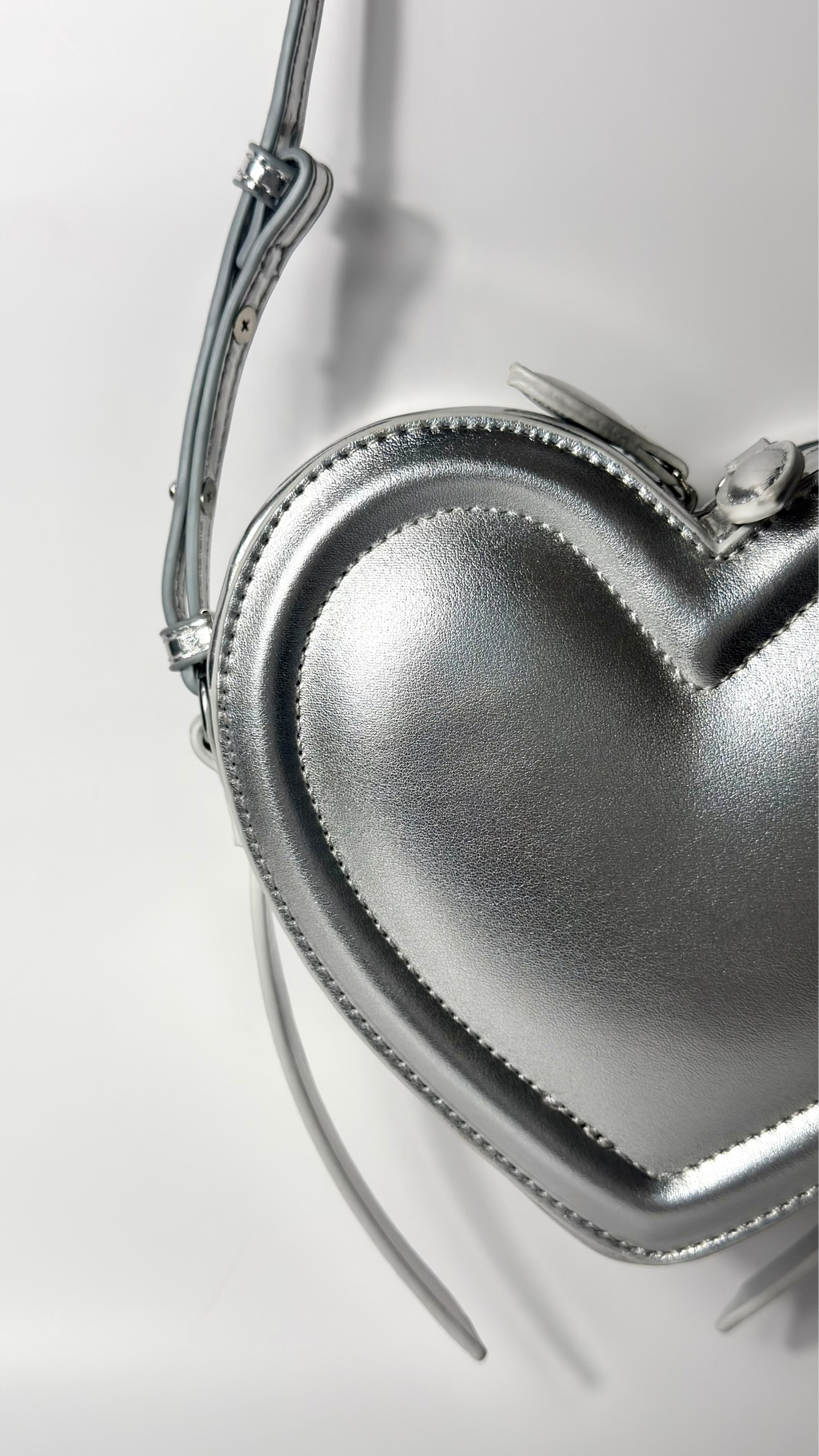 Metallic Silver heart