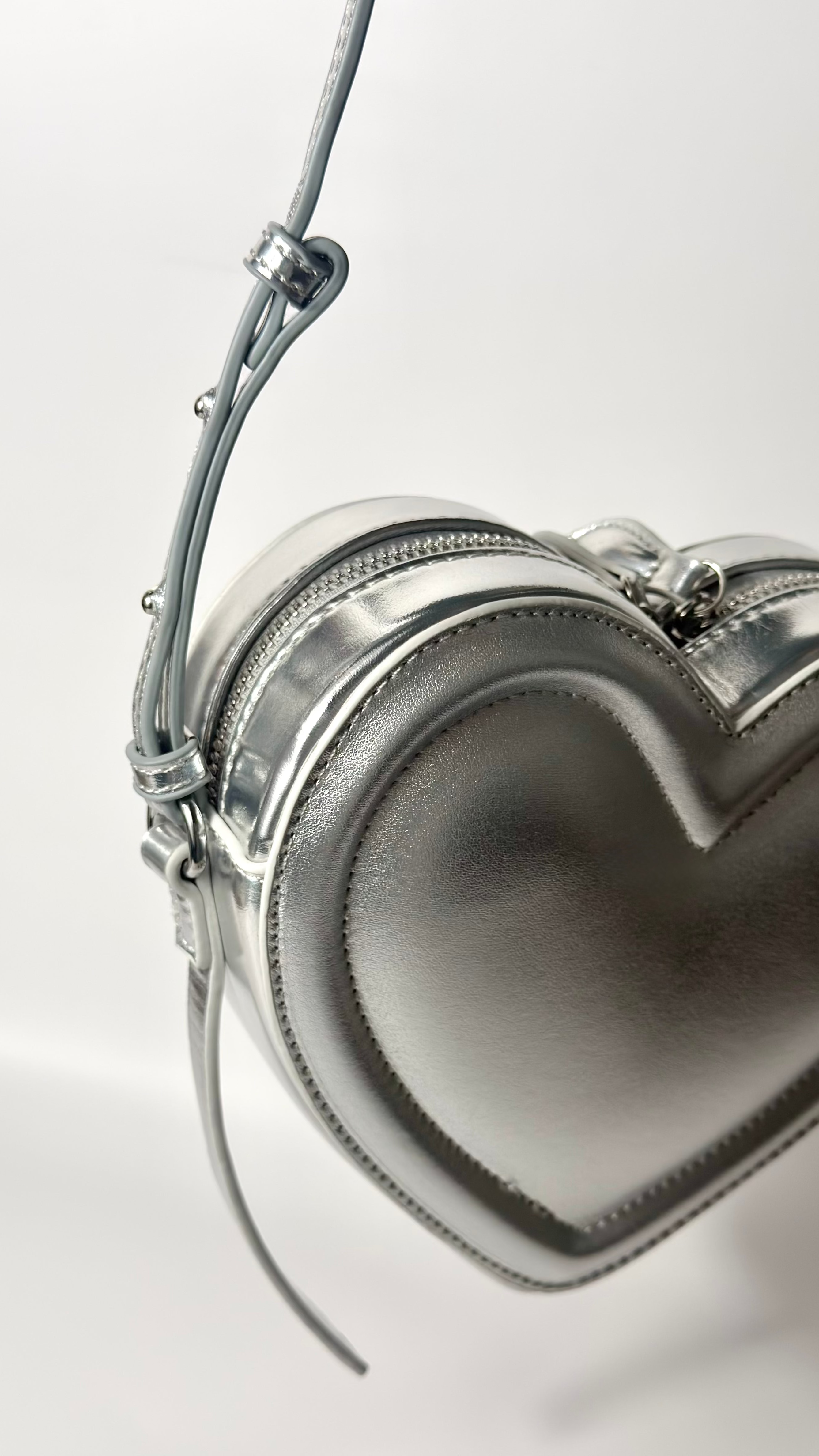 Metallic Silver heart
