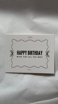 Happy Birthday Bow Message Card