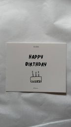 Happy Birthday cake Message Card