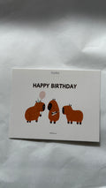 Happy Birthday 3 capybara Message Card