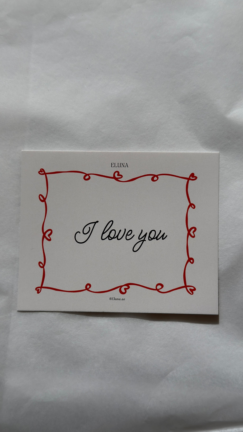 I LOVE YOU Message Card