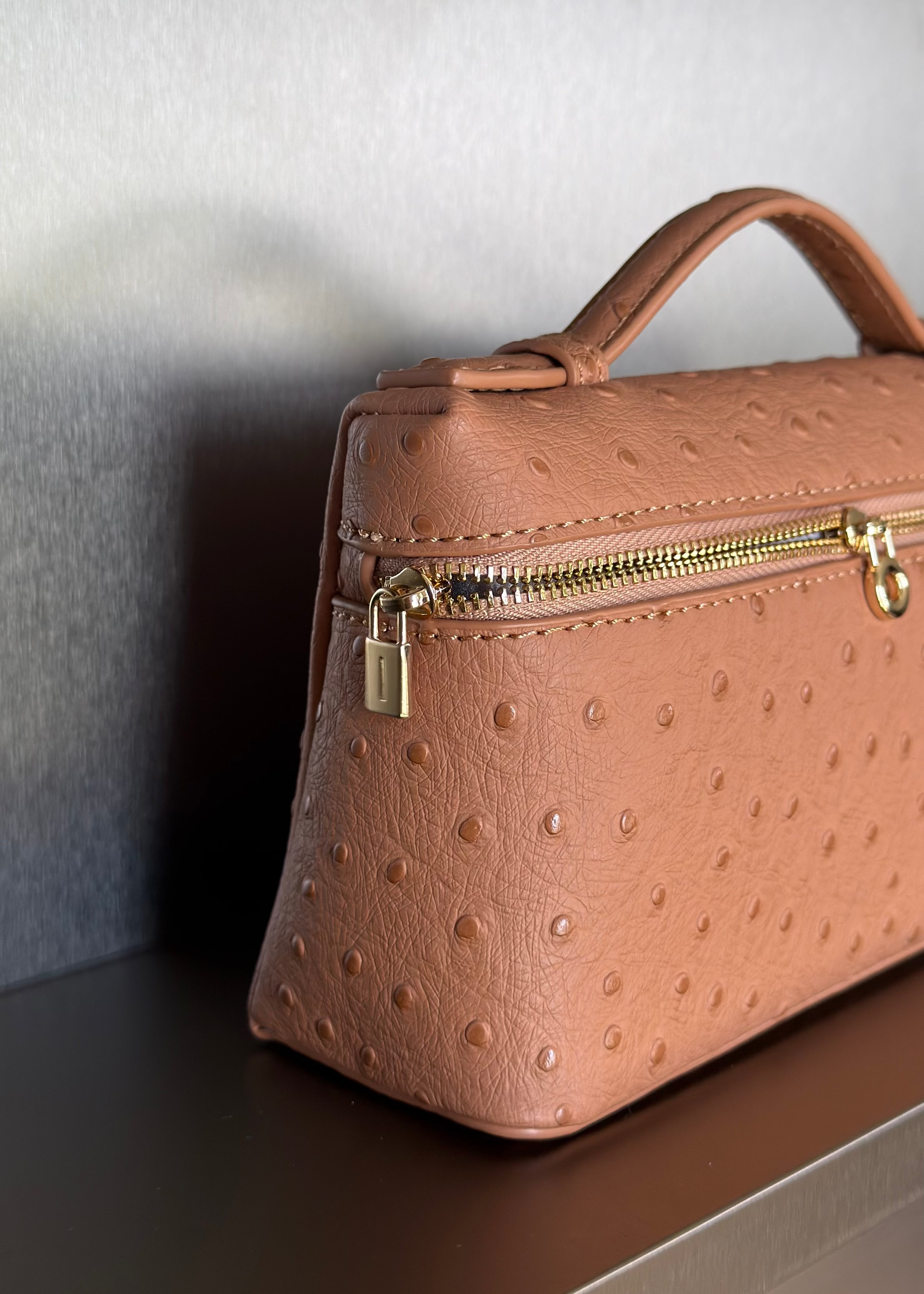 Aloura Ostrich Burnt Orange