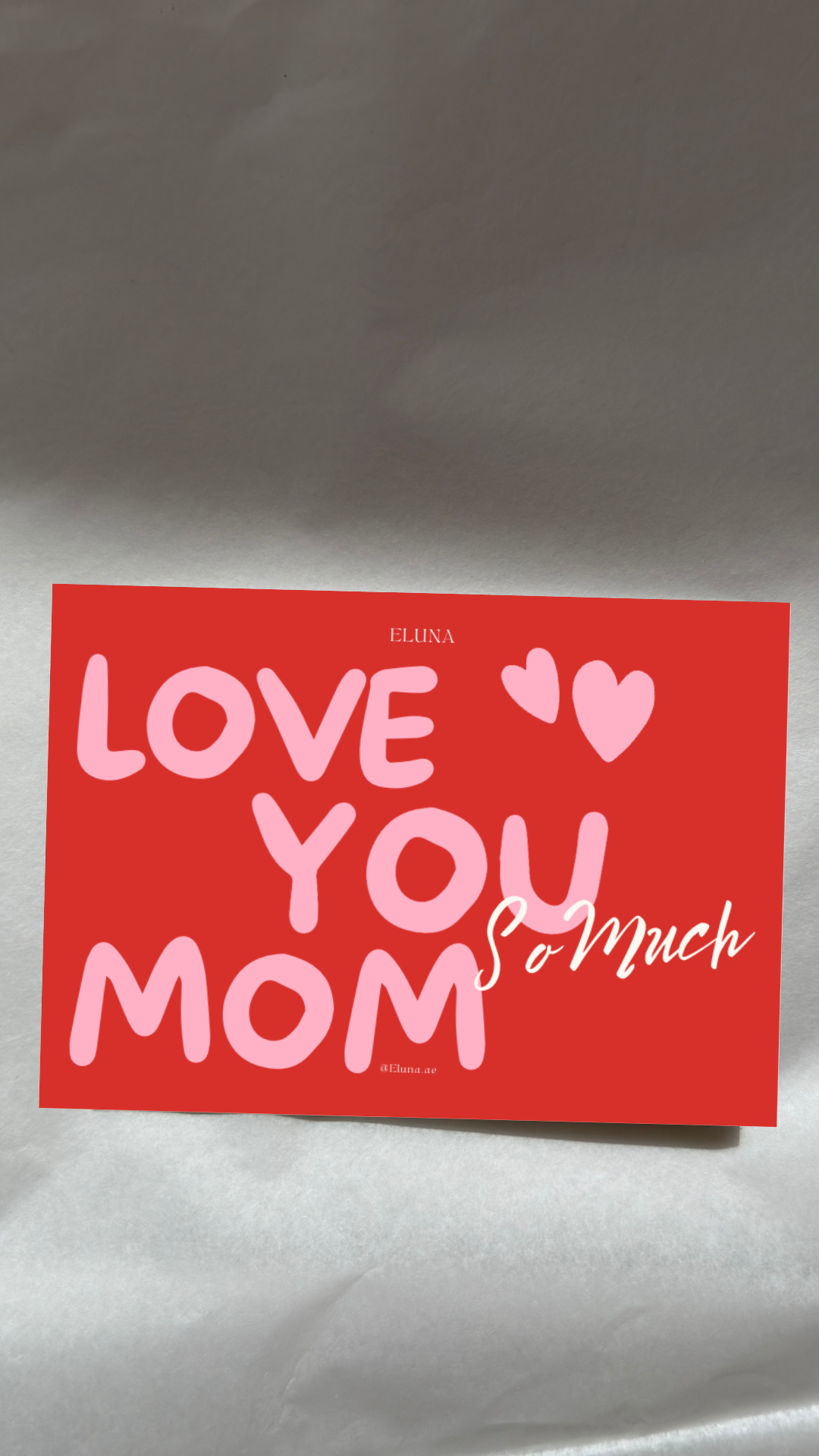 love you mom so much Message Card
