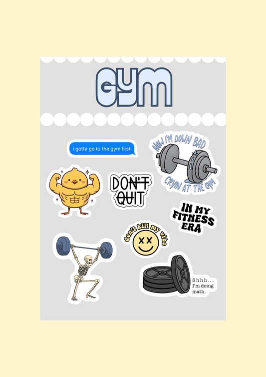 GYM Sticker Sheet